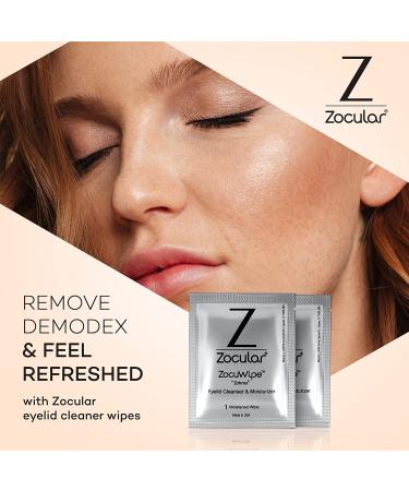 Zocuwipe Eyelid Wipes with Okra Complex - Eyelid Cleanser and Moisturizer Pads for Irritated Dry Eyes | Blepharitis Treatment - 30ct 30 Count Pack - Buy Online on GoSupps.com