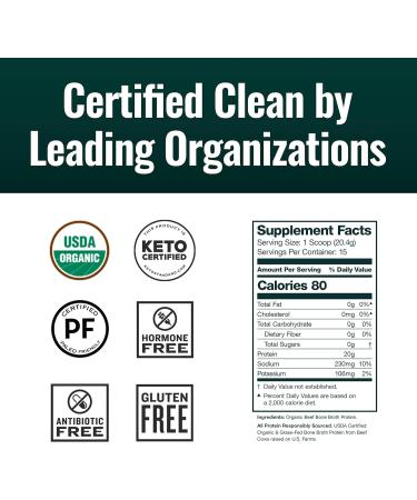 Natural Force Grass Fed Organic Whey Protein Powder Vanilla Flavor 16 oz Pure Organic Bone Broth Protein Powder 10.8 oz - Buy Online on GoSupps.com