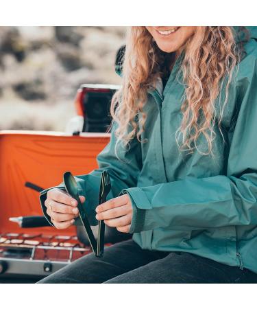 MAGWARE Magnetic Camping Utensils Set - Portable Metal Travel Flatware with Case | Camping Cutlery Set with Knife, Fork & Spoon | Reusable Utensils for Camping, Picnic, Office & Kid's Lunchbox - Green - Buy Online on GoSupps.com
