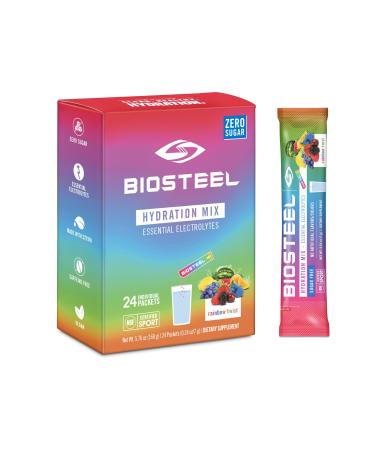 BioSteel Sports BioSteel Hydration Mix Sugar-Free with Essential Electrolytes Rainbow Twist 24 Single Serving Packets