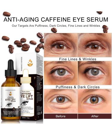 Caffeine Eye Serum - Anti-Aging Formula with EGCG for Puffiness Dark Circles and Wrinkles | Under Eye Treatment (1 oz - Buy Online on GoSupps.com