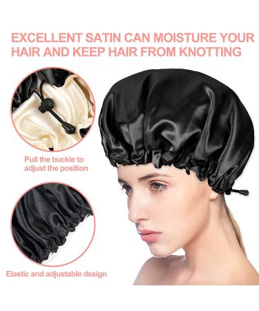 CHORHA Satin Sleep Cap - Adjustable Double-Sided Bonnet for Comfortable Sleep (Black) - Buy Online on GoSupps.com