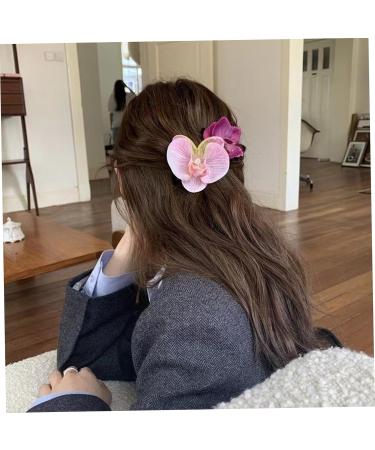 7Pcs Butterfly Orchid Hair Clip Cute Sweet Colorful Hawaiian Flower Hair Clips for Women Girls Tropical Flower Hair Clips with Pearl for Wedding Summer Beach Party Claws - Buy Online on GoSupps.com