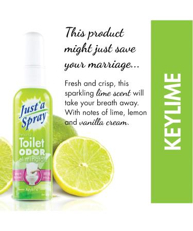 Just a Spray Key Lime 115 ml - Home & Office Poop Spray Before You Go Toilet Odor Eliminator - Bathroom Deodorizer Just One Spray Toilet Freshener Safe for Septic - Buy Online on GoSupps.com