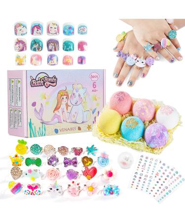 Bathing additive children Venares bombs children girls bathing balls children with surprise 6er x 100g bathing fun children bath balls for children birthday