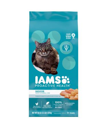 IAMS PROACTIVE HEALTH Adult Indoor Weight & Hairball Care Dry Cat Food Chicken & Salmon Recipes