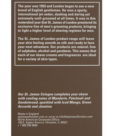 St James of London Mandarin & Patchouli Cologne 1.69oz Mango Fresh Citrus 1.7 Fl Oz (Pack of 1) - Buy Online on GoSupps.com