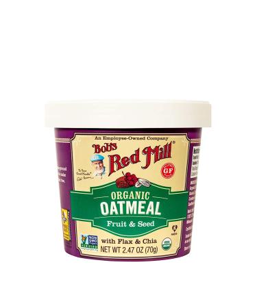 Bob's Red Mill Organic Gluten Free Oatmeal Cup - Fruit & Seed, 12 Pack | Healthy Breakfast - Buy Online on GoSupps.com
