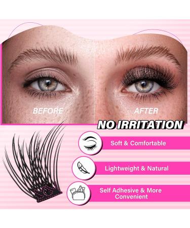 PRO Self Adhesive Eyelashes Kit - 120pcs Press On Lashes Lash Fixative & Remover Easy Home Application | Velvety D-10-18mix Eyelash Extension Set - Buy Online on GoSupps.com