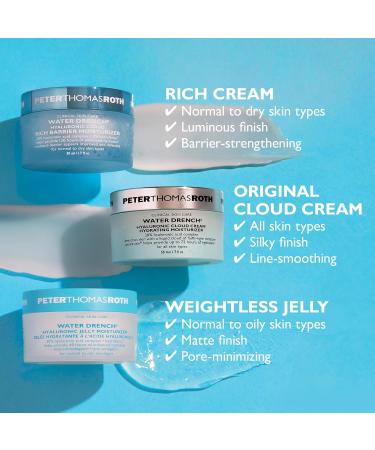 Peter Thomas Roth | Water Drench Hyaluronic Jelly Refillable Moisturizer | Hyaluronic Acid Cloud Cream For Normal to Oily Skin Fragrance-Free Non-Comedogenic Acne-Safe Moisturizer - Buy Online on GoSupps.com