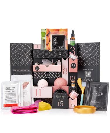 AVUX Beauty Care Box 22 pcs  Bath and Body Set includes Jelly Mask, Soap, Jade roller, Gua Sha, Bath Bomb, foldable bowl, spatula and more  Spa Set Gift on birthday and wedding for girls and women 20 Pcs - Buy Online on GoSupps.com