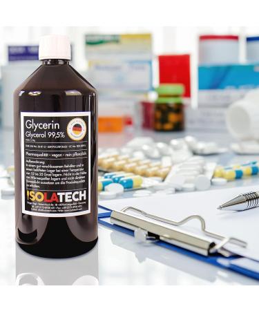 ISOLATECH Glycerine 99.5% - 100 ml - Pharmaceutical Grade - Made in Germany - 99.98% pure vegetable - Transparent liquid glycerol - 100 ml bottle (content 120 g) - Buy Online on GoSupps.com