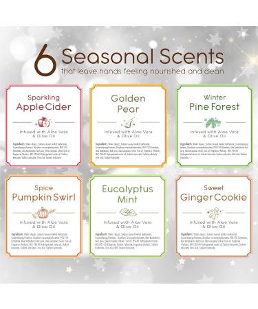 Life Is Pure Liquid Hand Soap Seasonal Scents Variety Pack - 12.5 fl oz (Pack of 6) | Natural & Sustainable - Buy Online on GoSupps.com