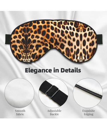 Leopard Animal Print Unisex Sleep Mask | Double-Sided Eye Mask for Sound Sleep & Skin Care - Buy Online on GoSupps.com
