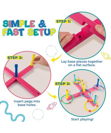 Ring Toss Game for Kids, Adults & Family - Indoor & Outdoor Fun - Easy Setup & Portable - Buy Online on GoSupps.com