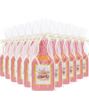 24 Pieces Champagne Bath Bomb Gift Set Wedding Bath Bombs Bulk Individually Wrapped Wine Champagne Bottle Shape Shower Steamers Bridal Baby Shower Favors for Adults Guests Women Body Relaxation