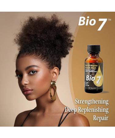 BIO7 Hot Oil Bioplex Treatment Mask with Aquaseal Coconut & Biotin - 1 Fl Oz | Strengthen & Repair Hair Naturally - Moisture Shine & Softness - Plant Powered Formula by Natures - Buy Online on GoSupps.com