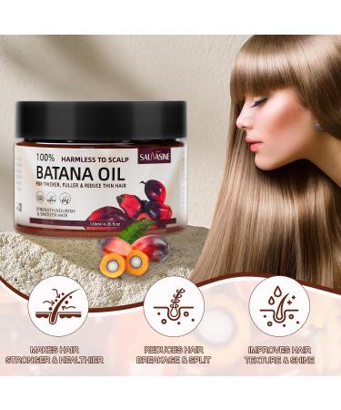 100% Natural Raw Batana Oil for Hair Growth Organic Batana Oil from Honduras Natural Pure Batana Oil for Men and Women Oil Control Moisturizing Reduce Split Ends - Buy Online on GoSupps.com