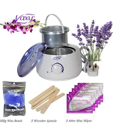 Wax Warmer Hair Removal Waxing Kit Electric Pot Heater Melts with Accessories. Painless Rapid Waxing of Face Body Bikini Area Total Home Waxing Solutions for Men & Women by Vaxy (Lavender) - Buy Online on GoSupps.com