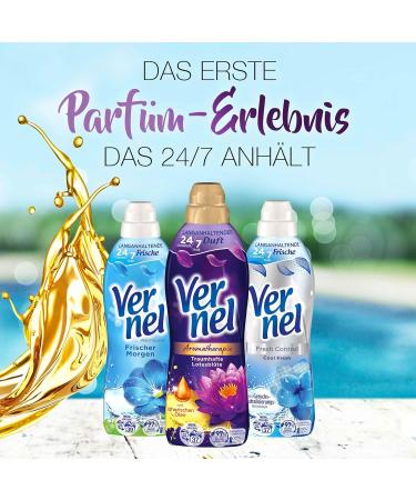 Buy Venel Aromatherapy Lotus Flower Fabric Softener 6x37 WL - 222 Washloads Long-Lasting Scent with Essential Oils Eco-Friendly 814ml (6-Pack) - International Shipping Available - Buy Online on GoSupps.com