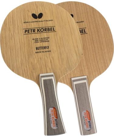 Butterfly Petr Korbel Table Tennis Blade - 5-ply All-Wood Blade - Professional Butterfly Table Tennis Blade - Available in FL and ST Shakehand Handle Styles - Made in Japan Flared - Buy Online on GoSupps.com