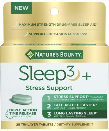 Nature's Bounty Sleep3+ Stress Support 28 Tri-Layer Tablets - Buy Online on GoSupps.com