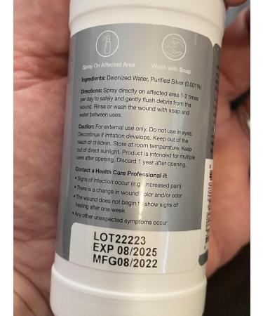 Nano Silver Wound Wash Sprayer | Effective Debridement & Fine Mist Spray | 4 fl oz | International Shipping Available - Buy Online on GoSupps.com
