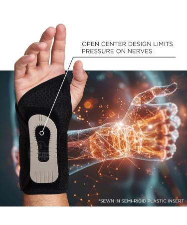 Ergodyne ProFlex 4005 Wrist Brace | Adjustable Structured Support - S-Left Black Splint for Comfort & Stability - Buy Online on GoSupps.com