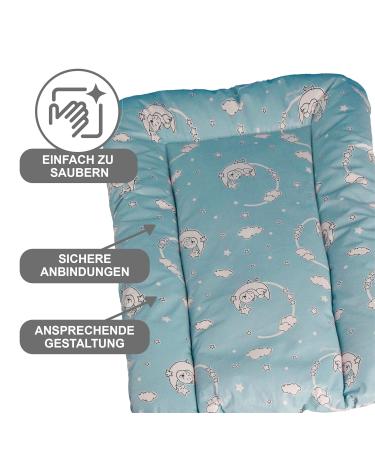 Babynness Waterproof Wrapping - High Quality Wipeable & Easy to Clean - Diaper Documents Organizer in Moon & Star Blue - 50x70 cm - Buy Online on GoSupps.com