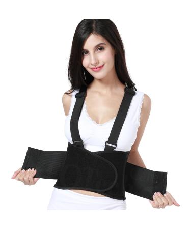 Lumbar Support Belt with Suspenders for Women - Black Size M | Comfort & Pain Relief | International Shipping - Buy Online on GoSupps.com