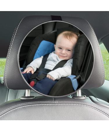 Adjustable Baby/Child Safety Car Mirror | Increase Visibility for Forward Facing Child Seat | Easy to Fit & Remove | Universal Size 165 x 165 mm - Buy Online on GoSupps.com