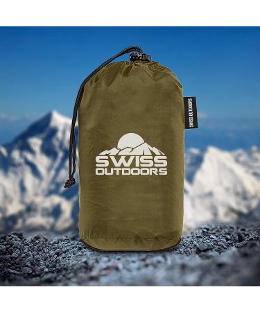 Swiss Outdoors Rain Fly Tarp | Waterproof Tent Shelter Canopy | Lightweight Easy Setup for Hammock  Backpacking or Camp Gear | Premium Quality 12 x 9 ft |  Green Army - Buy Online on GoSupps.com