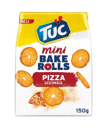TUC Mini Bake Rolls Pizza 8 x 150g | Crispy Bread Chips | Large Pack Snacks for International Shipping - Buy Online on GoSupps.com