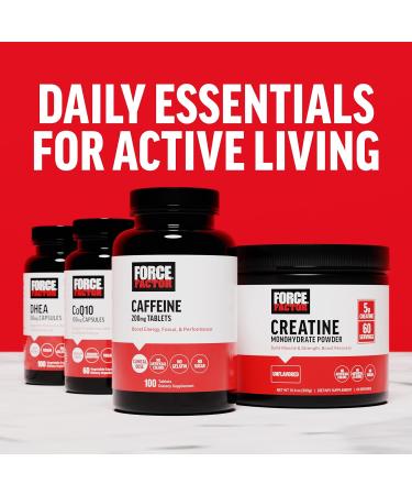 Buy FORCE FACTOR L-Glutamine 1000mg Tablets - Vegan Muscle Recovery Supplement | 100 Tablets for Optimal Health & Immunity | Non-GMO - Buy Online on GoSupps.com