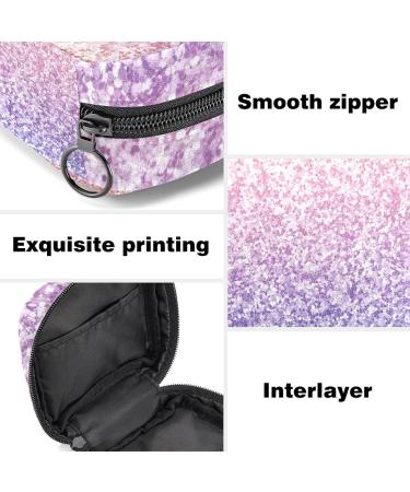 Colorful Glitter Napkin Storage Bag | Portable Menstrual Pad & Cup Pocket for Girls & Women | Zippered & Stylish - Buy Online on GoSupps.com