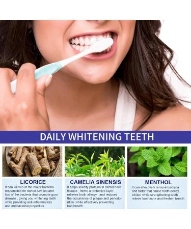 Brightening Mousse Toothpaste - Effectively Whitens and Removes Stains Freshens Breath and Repairs Gums. Two Convenient Application Methods to Safeguard Oral Health(3pcs) - Buy Online on GoSupps.com