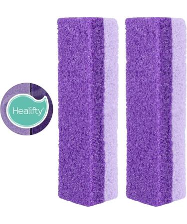 Healifty Foot Peeling Scrubber - 2-Piece Pedicure Block & Pumice Stone Set | Dead Skin Remover Tool in Purple | Ideal Foot Care for Smooth Skin - Buy Online on GoSupps.com
