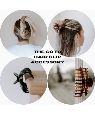 SuperX 3-Piece Non-Slip Hair Claw Clips for Women - Strong Hold Jaw Clips for Thick Hair - French Design Styling Accessories - Pack of 1 - Buy Online on GoSupps.com