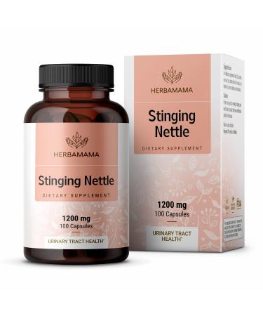 HERBAMAMA Stinging Nettle Capsules 1200 mg - 100 Capsules