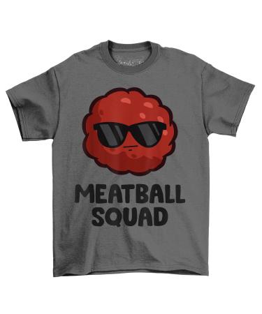 The Shirt Shack Meatball Squad Kawaii Meatball Food Cool Meatball T-Shirt - for Meatball Enthusiasts! Funny and Stylish Perfect for Meatball Lovers and Food Enthusiasts. Grey 5-6 Years