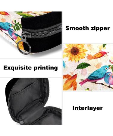 GIAPB Period Bag - Bird and Sunflower Design Sanitary Napkin Holder and Makeup Pouch, Color1679 - Buy Online on GoSupps.com