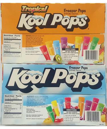 Kool Pops Freezer Pops Bundle - 32 Pops in Original and Tropical Flavors - Buy Online on GoSupps.com