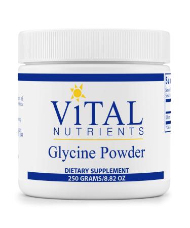 Vital Nutrients - Glycine Powder - Healthy Memory and Cognitive Support - Vegetarian - 250 Grams per Bottle