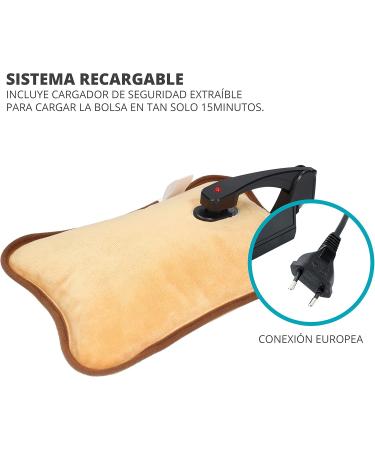 TM Electron Vulcano Hot Bottle - Rechargeable in 15 Min 2-Hour Use Ergonomic Design & Soft Microfiber Cover for Muscle Relief | International Shipping Available - Buy Online on GoSupps.com