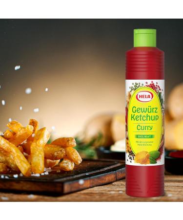 Hela Delikat Curry Ketchup 800ml to refine dishes suitable for cooking or dipping typical German curry ketchup - Buy Online on GoSupps.com