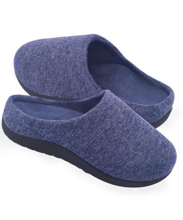 Git-up Orthotic Slippers with Arch Support for Plantar Fasciitis Pain Relief Comfortable Slip On Clog Indoor Outdoor Orthopedic House Shoes with Anti-Skid Rubber Sole 9 Wide Women/7 Wide Men Blue