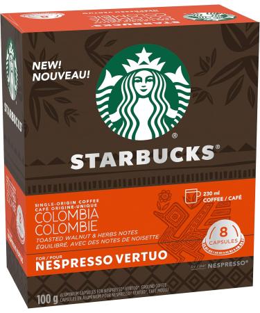 Starbucks By Nespresso Single Origin Columbia Coffee Pods Medium Roast Nespresso Vertuo Line Compatible Capsules 4 X 8 Coffee Pods 32 Count - Buy Online on GoSupps.com