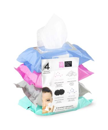 Buy Makeup Cleansing Wipes | Collagen Dead Sea Charcoal & Retinol - Gentle & Effective for All Skin Types - Buy Online on GoSupps.com