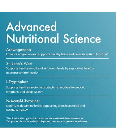 Natura Health Products Up-Lift Supplement - Encourages Positive Mood and Mental Outlook- Featuring Ashwagandha St. John's Wart Vitamins B6 & B12 L-tryptophan Folate L-tyrosine (90 Capsules) - Buy Online on GoSupps.com