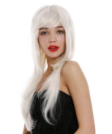 Buy WIG ME UP GF-W09-60 Long Straight Layered Bangs Wig - White Blonde Platinum International Shipping Available - Buy Online on GoSupps.com